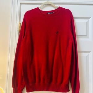 Men's Nautica red sweater like new size large